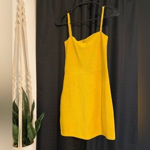 Forever 21, yellow corduroy spring/summer dress. Size Small.